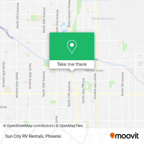 Sun City RV Rentals map