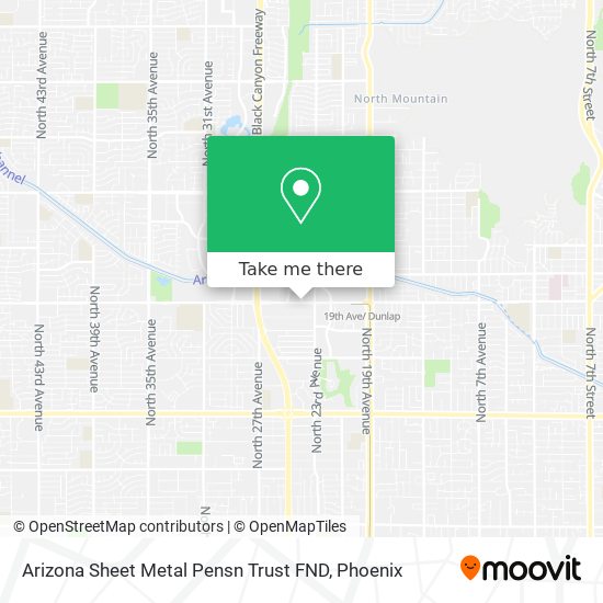 Arizona Sheet Metal Pensn Trust FND map