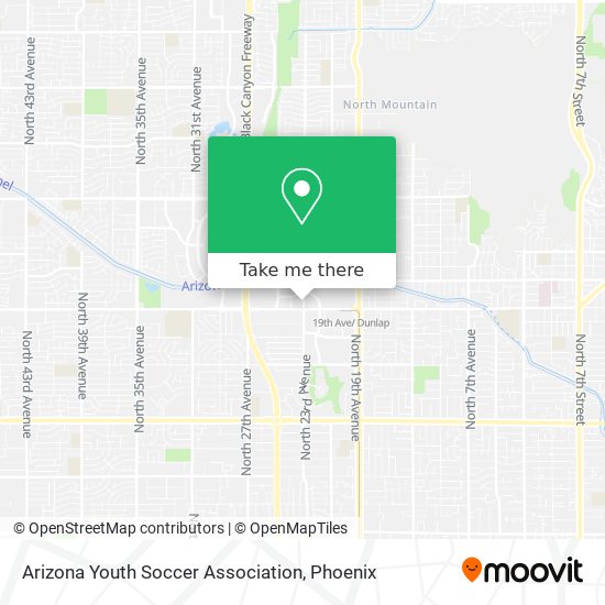 Mapa de Arizona Youth Soccer Association