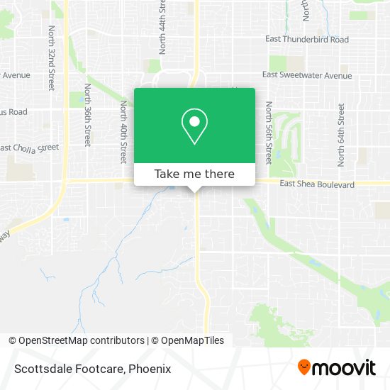 Scottsdale Footcare map