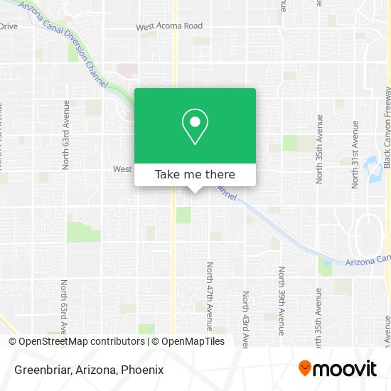 Greenbriar, Arizona map