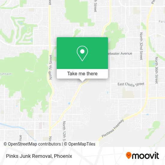Pinks Junk Removal map