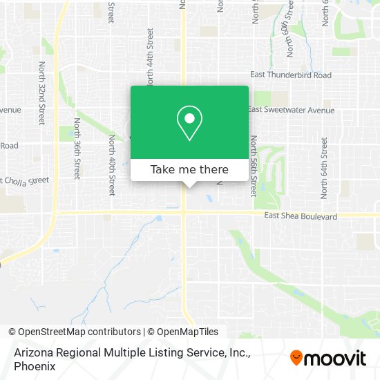 Arizona Regional Multiple Listing Service, Inc. map