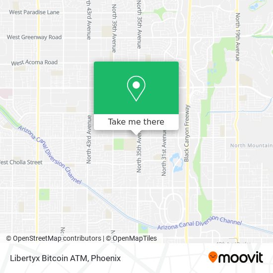 Mapa de Libertyx Bitcoin ATM