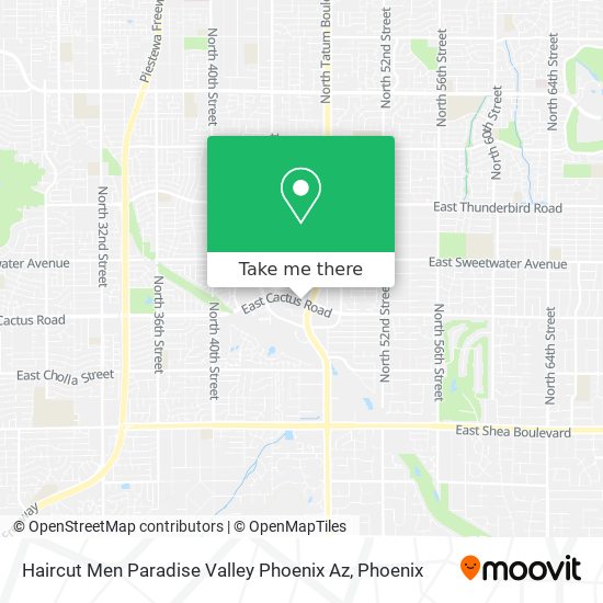 Mapa de Haircut Men Paradise Valley Phoenix Az