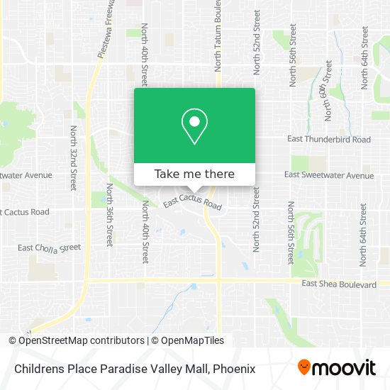 Childrens Place Paradise Valley Mall map