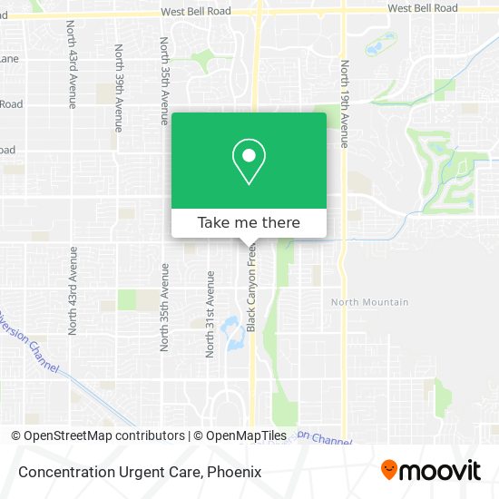 Concentration Urgent Care map