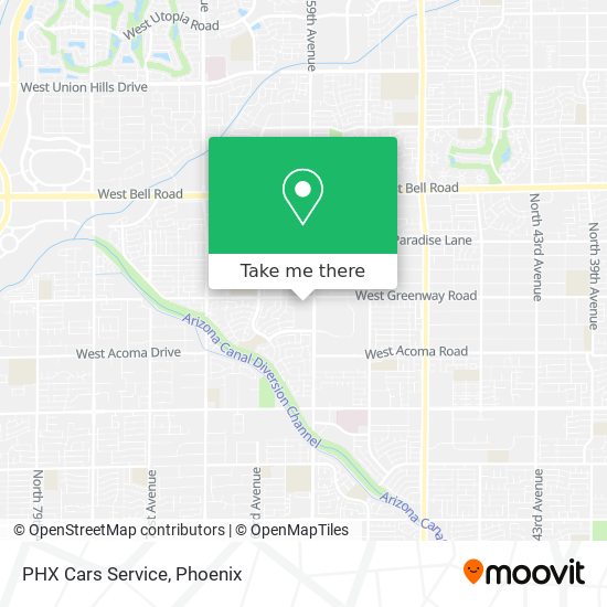 PHX Cars Service map