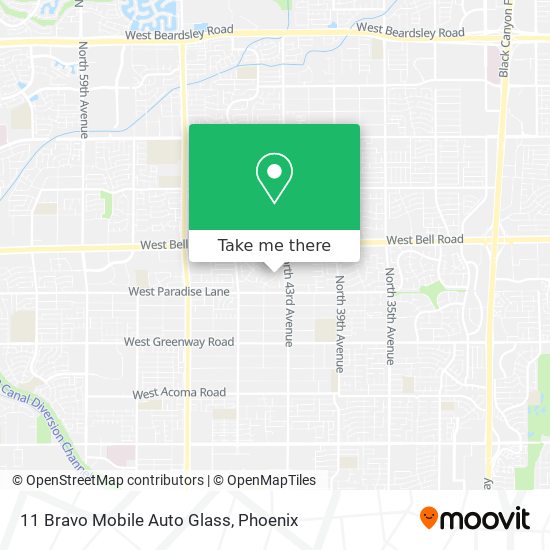 Mapa de 11 Bravo Mobile Auto Glass