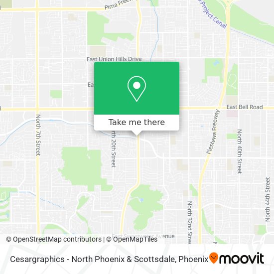 Cesargraphics - North Phoenix & Scottsdale map