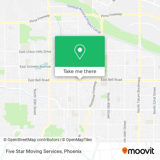 Five Star Moving Services map