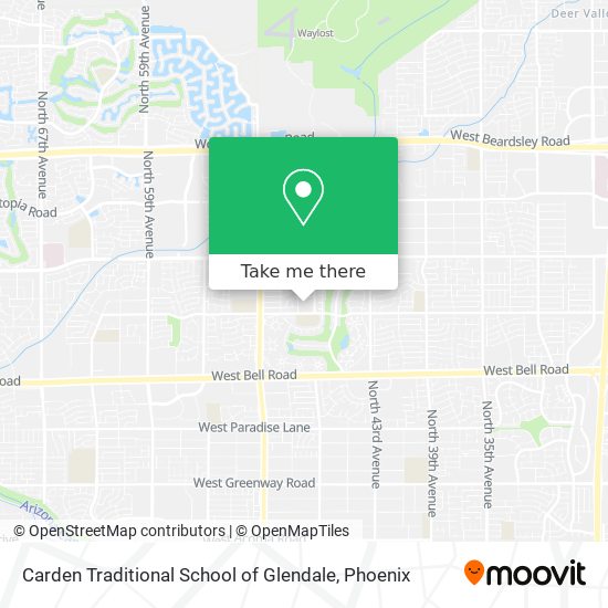 Carden Traditional School of Glendale map