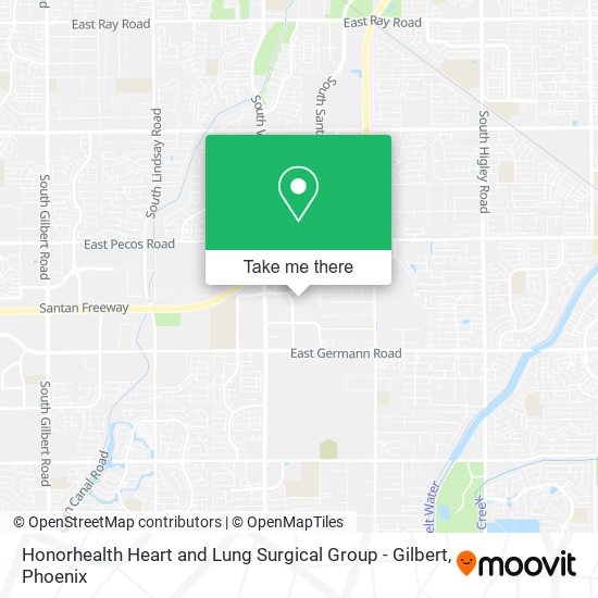 Honorhealth Heart and Lung Surgical Group - Gilbert map