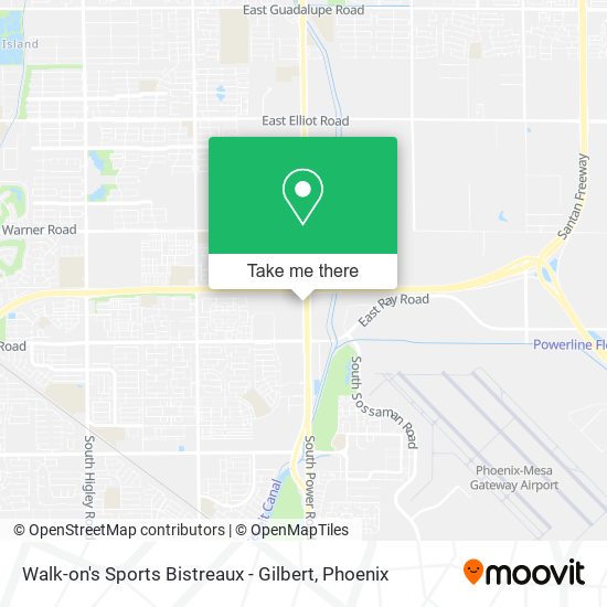 Mapa de Walk-on's Sports Bistreaux - Gilbert