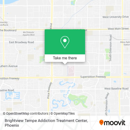 Brightview Tempe Addiction Treatment Center map