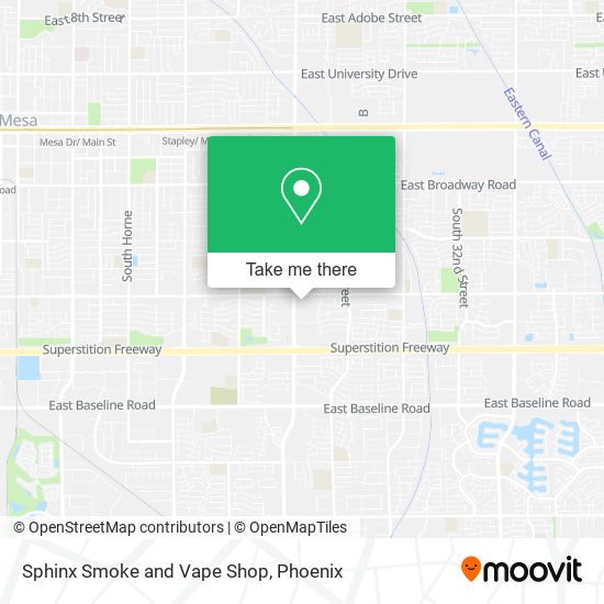 Sphinx Smoke and Vape Shop map