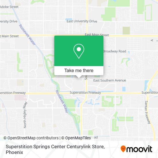 Mapa de Superstition Springs Center Centurylink Store