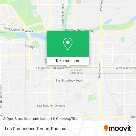 Los Campeones Tempe map