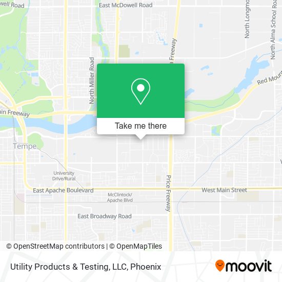 Mapa de Utility Products & Testing, LLC