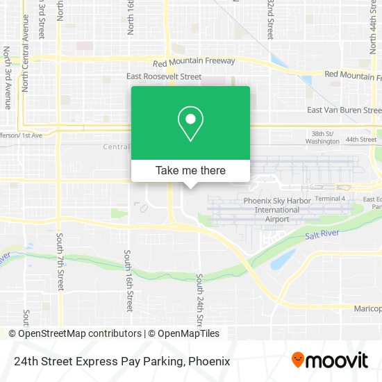 24th Street Express Pay Parking map