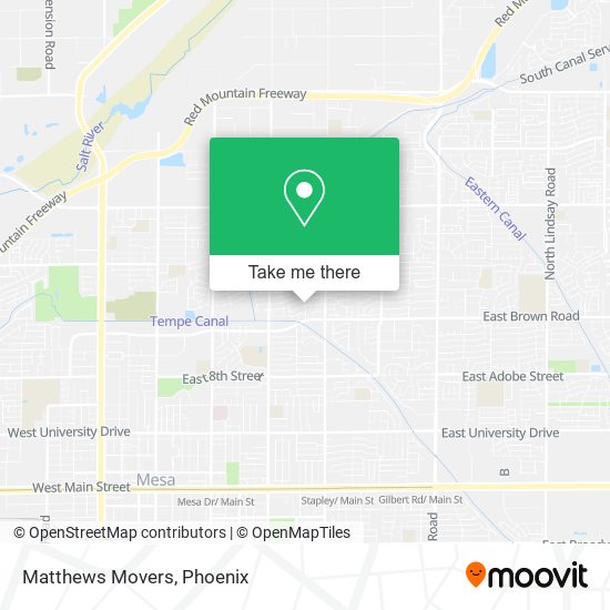 Mapa de Matthews Movers