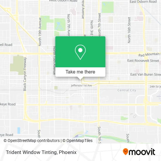 Trident Window Tinting map
