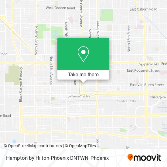 Hampton by Hilton-Phoenix DNTWN map