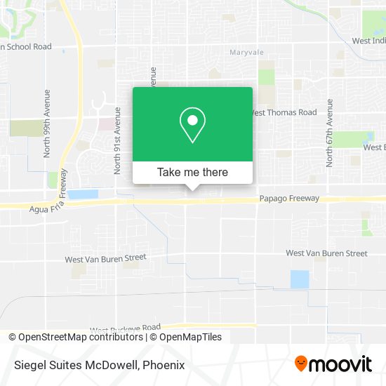 Siegel Suites McDowell map