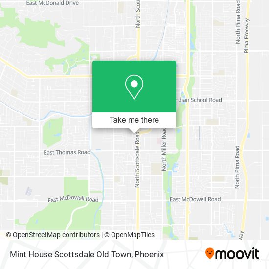 Mint House Scottsdale Old Town map