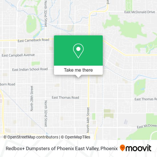 Redbox+ Dumpsters of Phoenix East Valley map