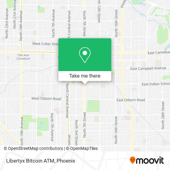 Mapa de Libertyx Bitcoin ATM