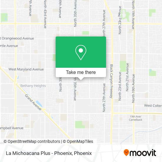 La Michoacana Plus - Phoenix map