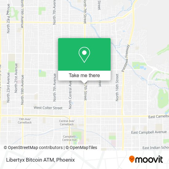 Mapa de Libertyx Bitcoin ATM