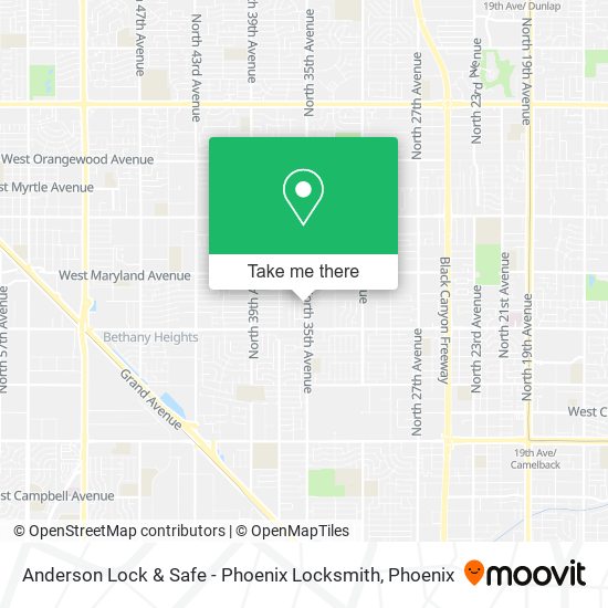 Mapa de Anderson Lock & Safe - Phoenix Locksmith