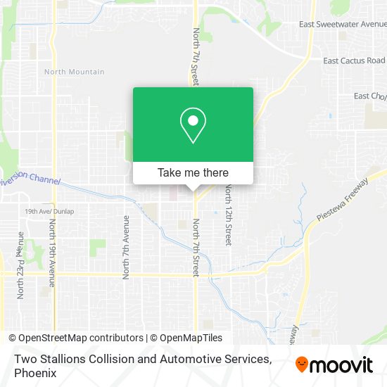 Mapa de Two Stallions Collision and Automotive Services