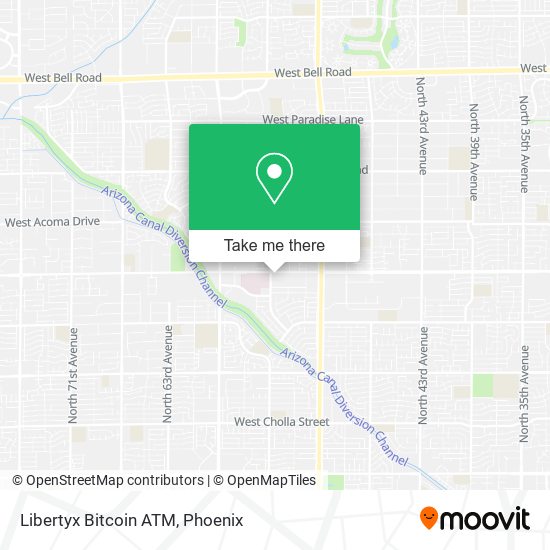 Mapa de Libertyx Bitcoin ATM