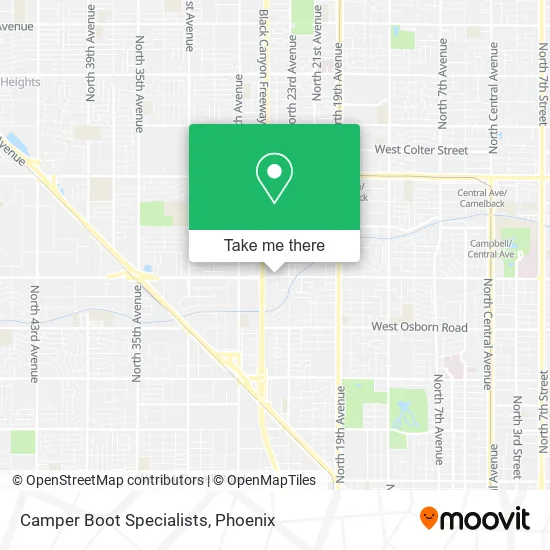 Camper Boot Specialists map