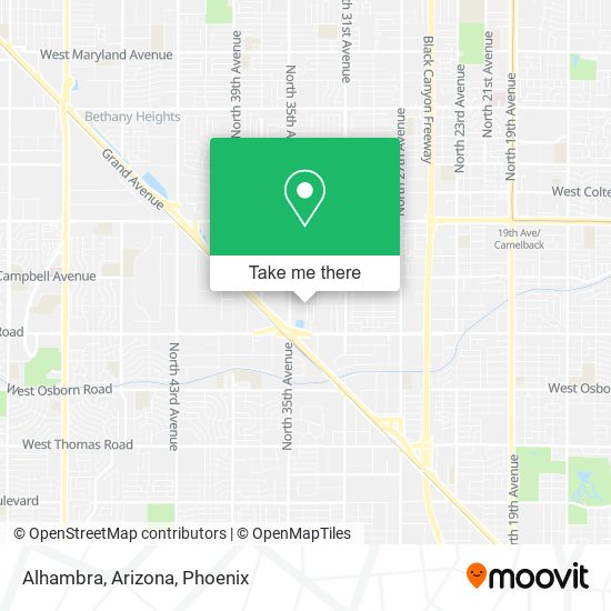 Alhambra, Arizona map