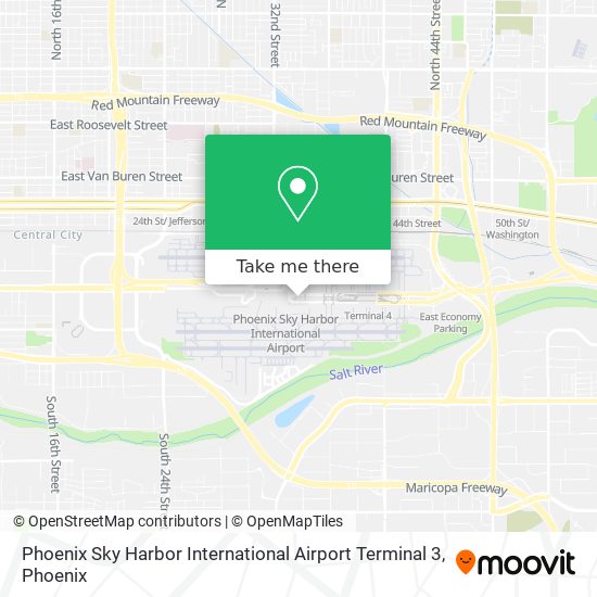 Phoenix Sky Harbor International Airport Terminal 3 map