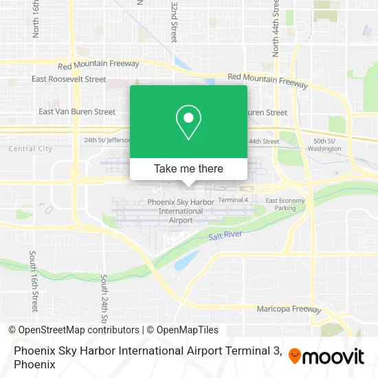Phoenix Sky Harbor International Airport Terminal 3 map