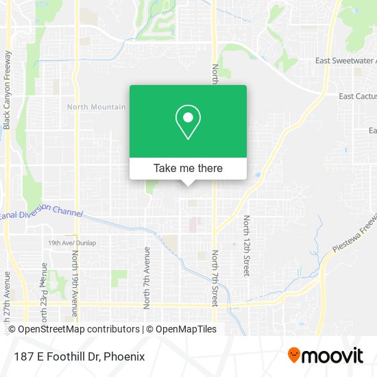187 E Foothill Dr map