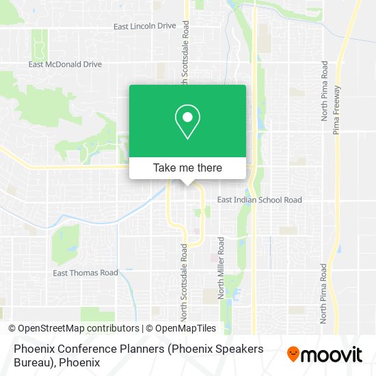 Mapa de Phoenix Conference Planners (Phoenix Speakers Bureau)