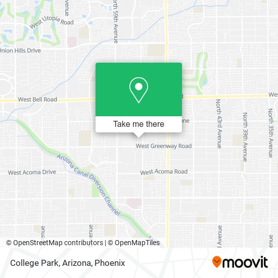 Mapa de College Park, Arizona