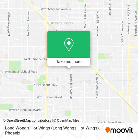 Mapa de Long Wong's Hot Wings (Long Wongs Hot Wings)