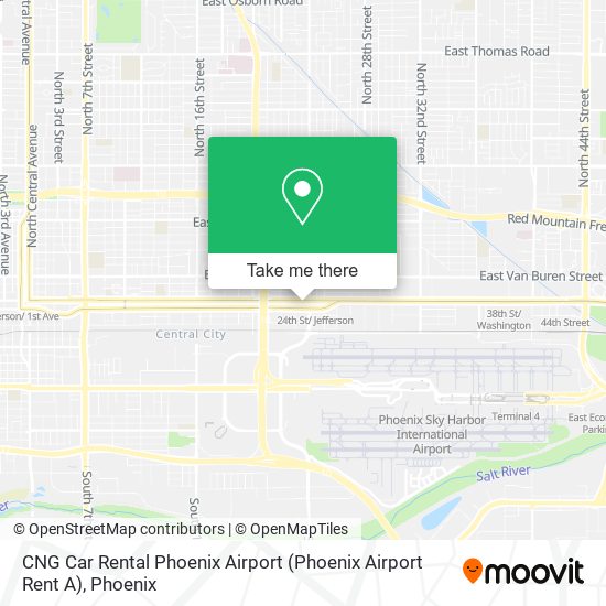 CNG Car Rental Phoenix Airport (Phoenix Airport Rent A) map