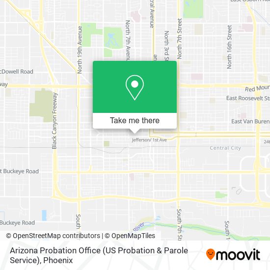 Mapa de Arizona Probation Office (US Probation & Parole Service)