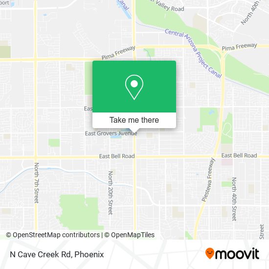 N Cave Creek Rd map