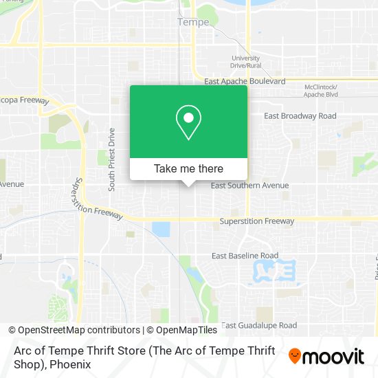 Mapa de Arc of Tempe Thrift Store (The Arc of Tempe Thrift Shop)
