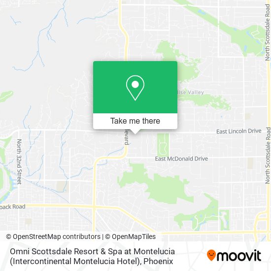 Mapa de Omni Scottsdale Resort & Spa at Montelucia (Intercontinental Montelucia Hotel)
