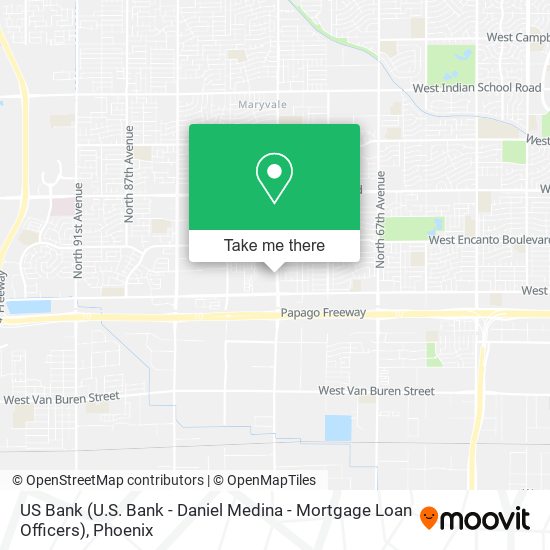 US Bank (U.S. Bank - Daniel Medina - Mortgage Loan Officers) map